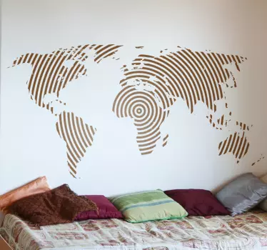 Sticker wereld origineel rond - TenStickers