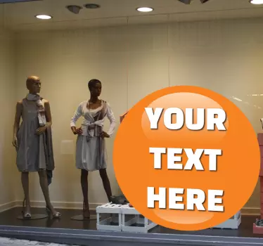 Sticker winkel promotie oranje bol - TenStickers