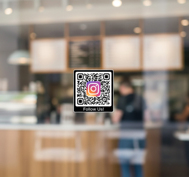Sticker zwarte lijst instagram qr - TenStickers