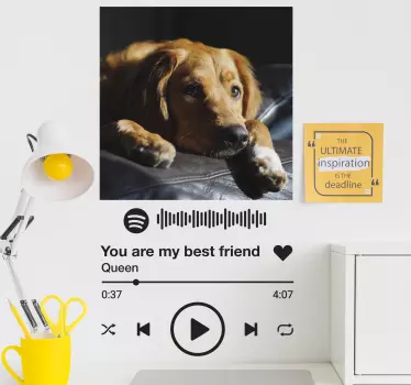 Stickers drukken Spotify tekst en afbeelding - TenStickers