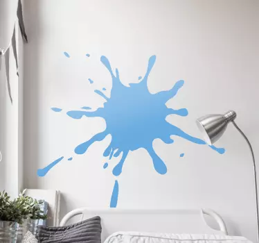 Stickers kunst Splash kleur blauw - TenStickers