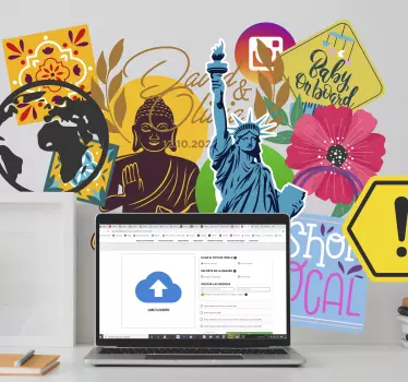 Aanpasbare stickers op maat - TenStickers