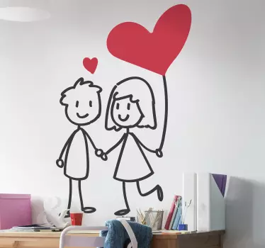 Muurstickers liefde koppel - TenStickers