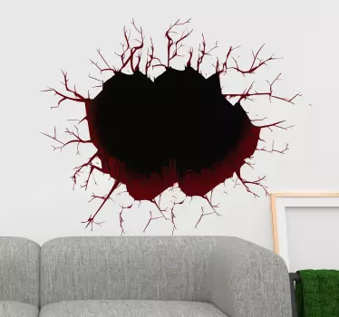 3D muursticker gebroken muur - TenStickers