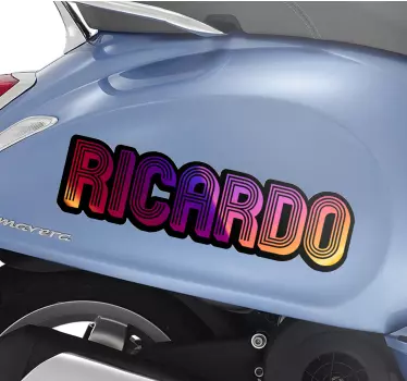 Motor sticker kleurrijke naam - TenStickers
