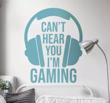 Stickers raam Kan u gamer niet horen - TenStickers