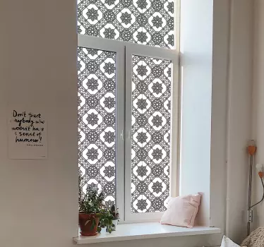 Raamsticker oud bloemenpatroon - TenStickers