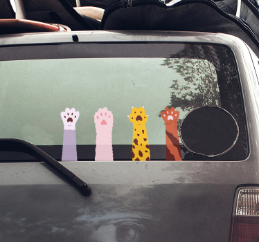 Stickers raam Pootafdruk silhouet - TenStickers