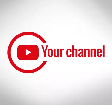 Etalage  sticker Youtube-label aanpasbaar - TenStickers