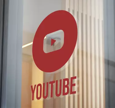 Stickers raam Youtube-logo - TenStickers