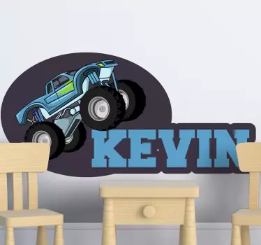 Stickers speelgoed Gepersonaliseerde monstertruck - TenStickers