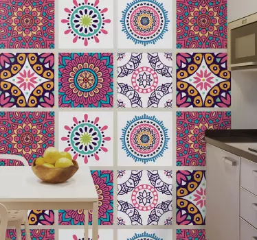 Tegelstickers keuken veelkleurige mandala - TenStickers