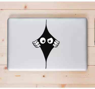 Laptop sticker Grappige monocolor glurende ogen - TenStickers