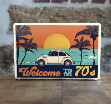 Stickers voor laptop Welkom bij de jaren 70 laptop - TenStickers