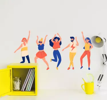 Stickers voor op meubels Mensen dansen - TenStickers