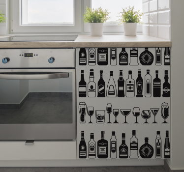 Stickers voor op meubels Set flessen - TenStickers