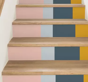 Trapsticker moderne kleuren blokken - TenStickers
