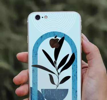 Stijlvol groenmotief iPhone sticker - TenStickers