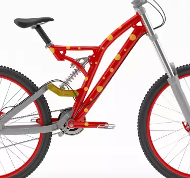 Fiets sticker stippen cirkels - TenStickers
