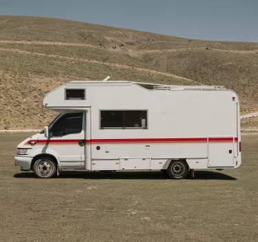Stralen caravan zelfklevende sticker - TenStickers