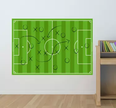 Strategisch Muursticker Voetbalveld - TenStickers