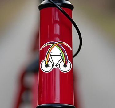 Strepen en fietsontwerp fiets sticker - TenStickers