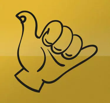 Surf Groet Muursticker - TenStickers