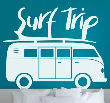 Surf trip surf zelfklevende sticker - TenStickers