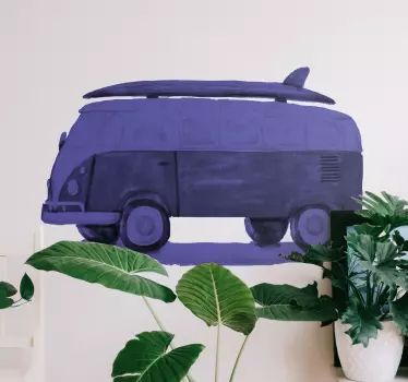 Auto sticker surfer camper van - TenStickers