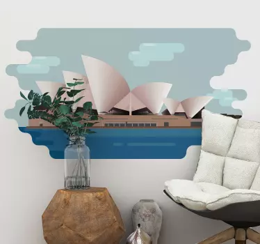 Sydney concertzaal locatie sticker - TenStickers
