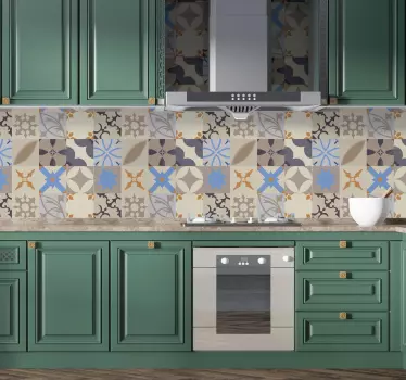 Tegelstickers keuken patroon - TenStickers