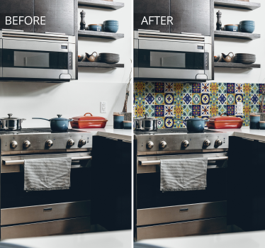 Tegelstickers keuken kleurrijk - TenStickers