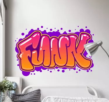 Tekst stickers Funk graffiti - TenStickers