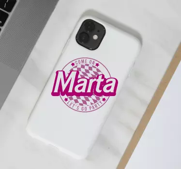 Telefoon sticker met 'come on let's go party - TenStickers