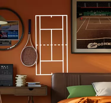 Tennisbaan lijnen Muursticker sport - TenStickers