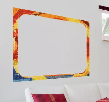 Textuur frame rechthoek kleuren sticker - TenStickers