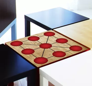 Tic Tac Toe Decoratieve tafel sticker - TenStickers
