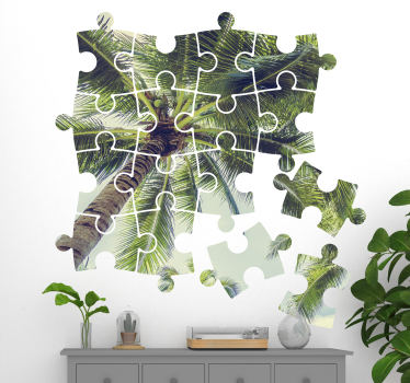 Muurdecoratie sticker puzzel met eigen foto - TenStickers