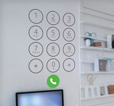 Toetsenbord iPhone Muursticker en Raamsticker - TenStickers