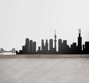 Tokio Skyline Muursticker - TenStickers