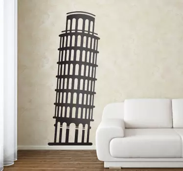 Toren van Pisa Muursticker - TenStickers