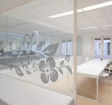 Raamsticker transparante bloemen - TenStickers