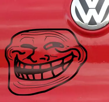 Troll Face decoratie stickers auto - TenStickers