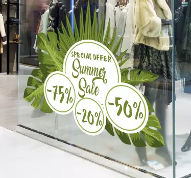 Tropische zomeruitverkoop korting sticker - TenStickers