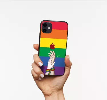 Trots handen tonen iPhone sticker - TenStickers