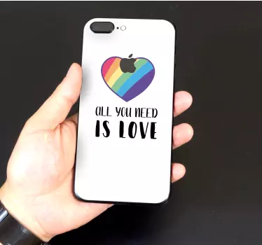 Trots hart bericht iPhone sticker - TenStickers