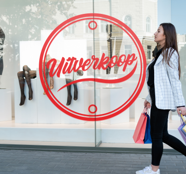 Uitverkoop cirkel sticker winkeletalage  - TenStickers
