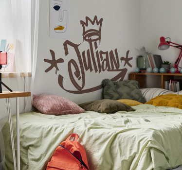 Urban eenkleurige naam muursticker tieners - TenStickers