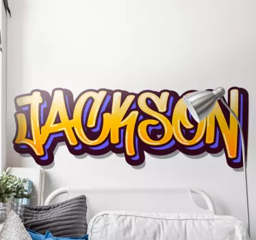 Muursticker urban graffiti met naam - TenStickers