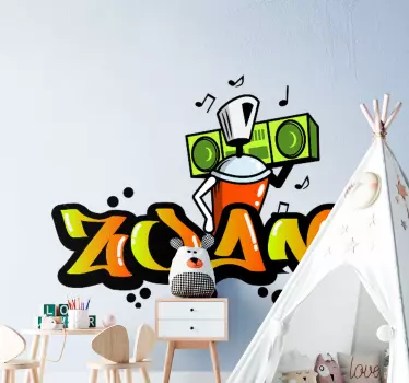 Urban muurstickers Gepersonaliseerde naam graffiti - TenStickers
